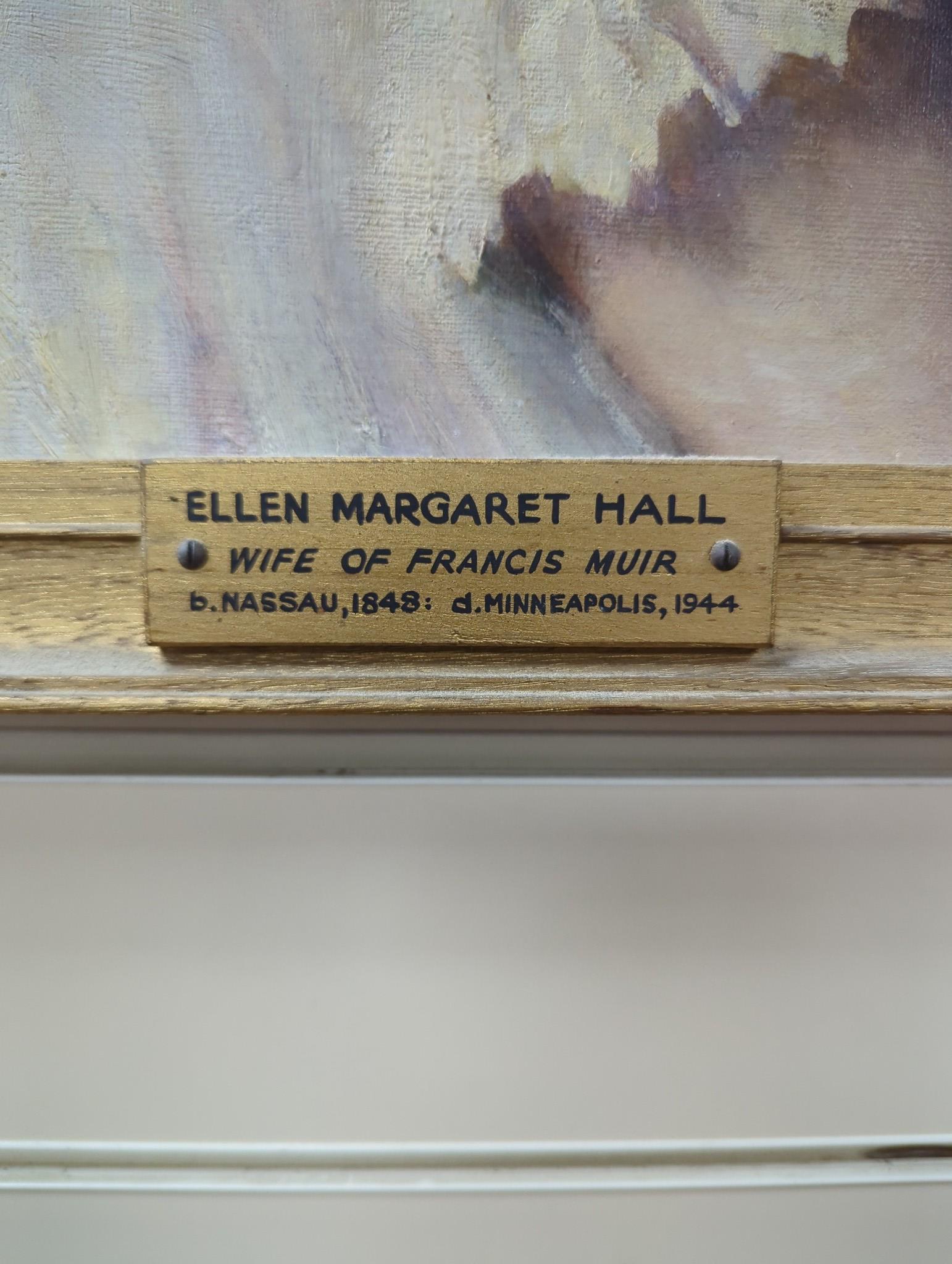 Frederick Samuel Beaumont, R.I. (b.1861, exh.1884-1922), a pair of oils on canvas, portrait of Ellen Margaret Hall (1848-1944), unsigned, 83 x 62cm, together with a portrait of Francis Muir (1839-1912), unsigned, 83 x 61